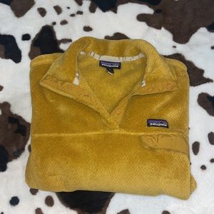 Patagonia Women's Re-Tool Snap-T Fleece Pullover Mustard Yellow Size Large